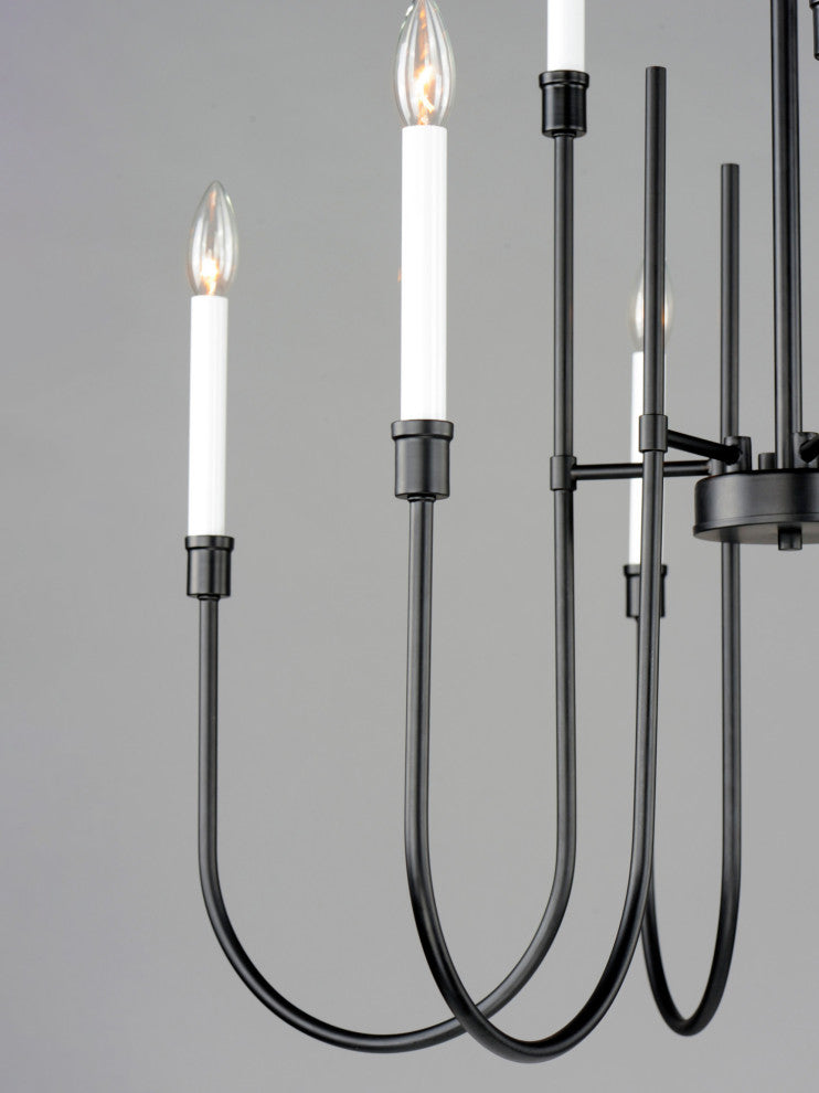 Maxim 11289 Tux 9 Light 30"W Taper Candle Chandelier - Black