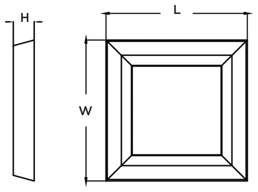 Zurich LED Square Surface Mount, White