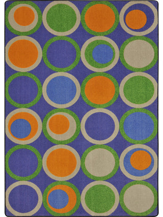Kid Essentials Rug, Circle Back, Violet, 5'4"x7'8"