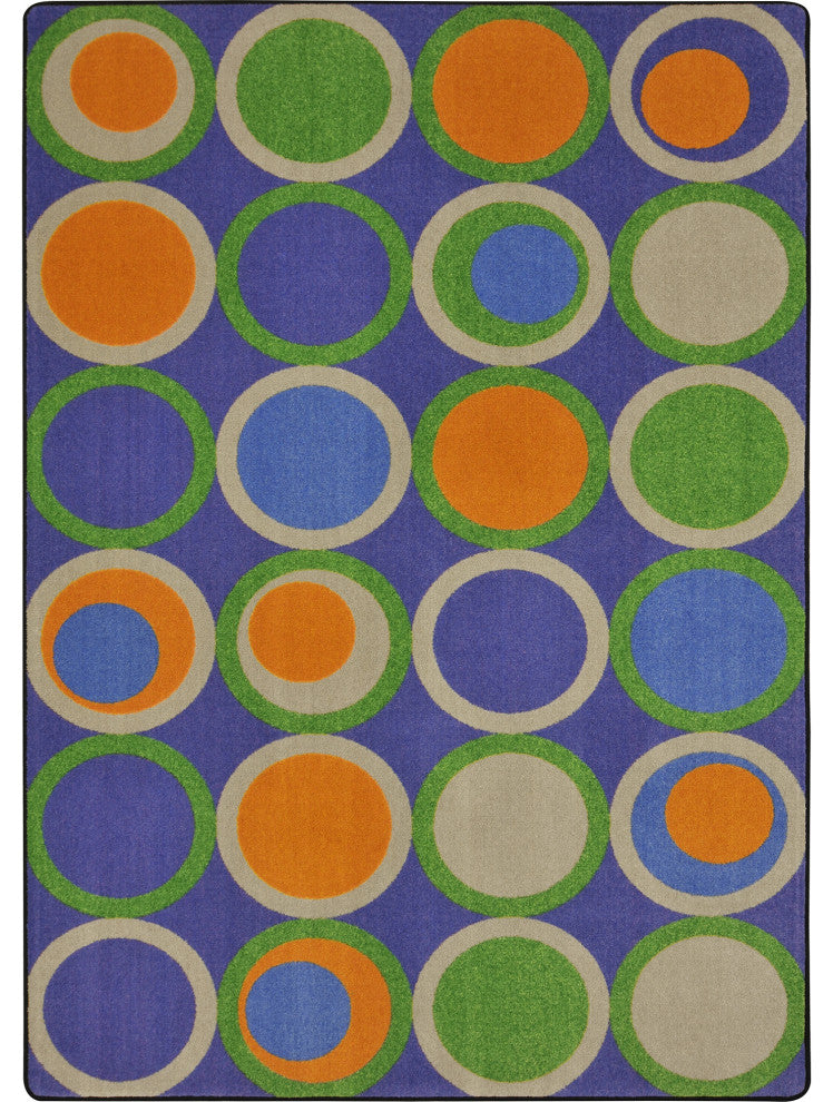 Kid Essentials Rug, Circle Back, Violet, 5'4"x7'8"