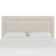 Ana Queen Upholsterd Border Headboard, Linen Talc