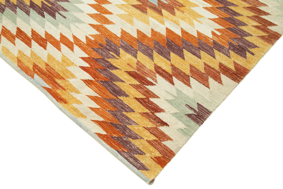Rug N Carpet - Hand-knotted Turkish 9' 3'' x 11' 9'' Unique Wool Kilim Rug