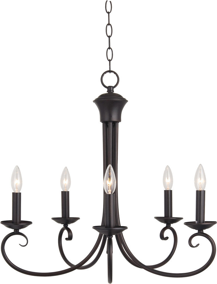 Loft 5-Light Chandelier, Oil Rubbed Bronze