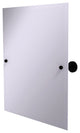 Frameless Rectangular Beveled Edge Tilt Mirror, Matte Black