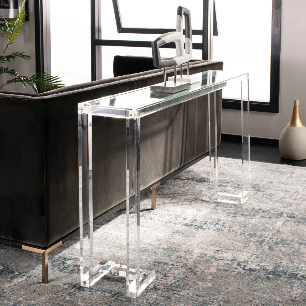 Safavieh Couture Benji Acrylic Console Table, Clear