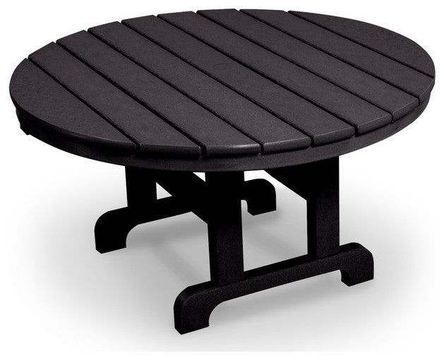 Cape Cod Round 36" Conversation Table, Charcoal Black