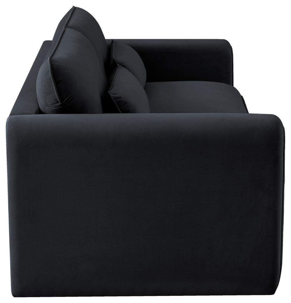 Sloan Black Velvet Fabric Sofa