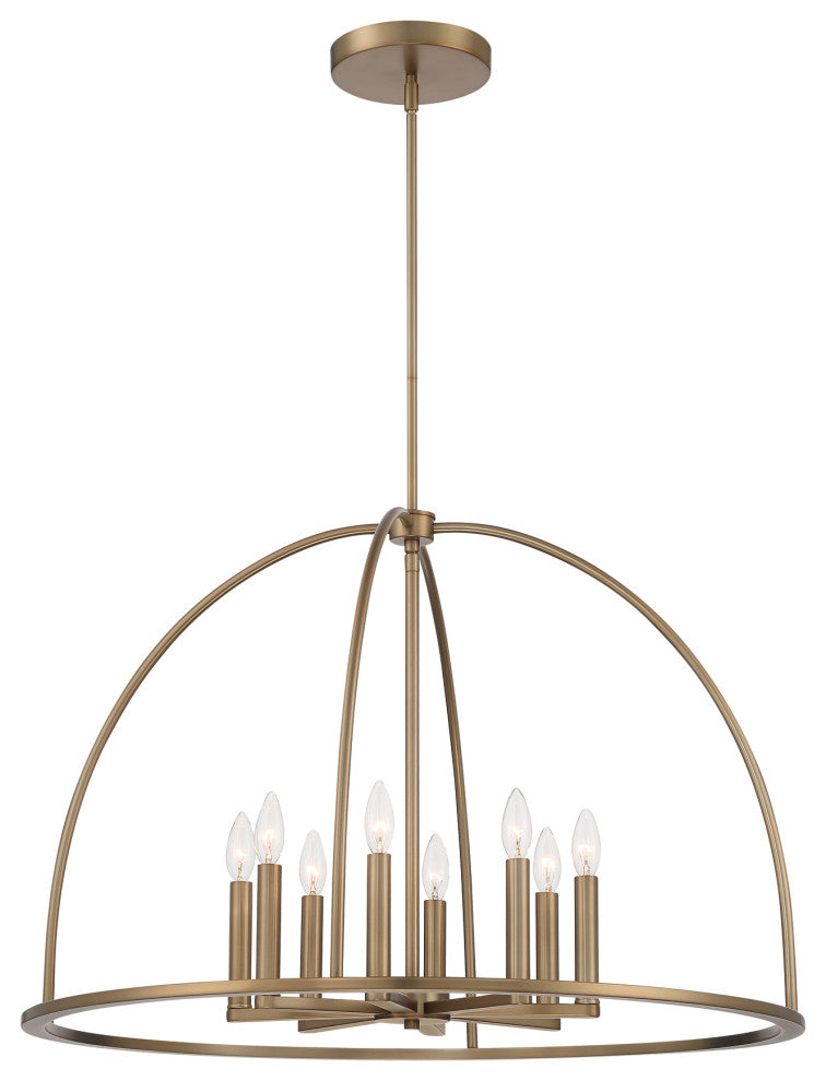 Abbott 8 Light Vibrant Gold Chandelier