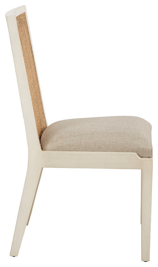 Matheson Mahogany Upholstered Dining Chair, Cream