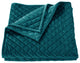 Velvet Diamond Quilt, Full/Queen, Teal, 1 Piece