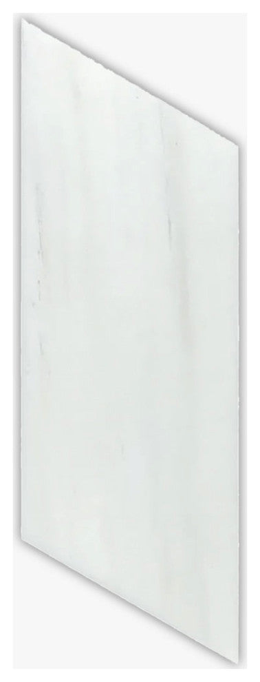 Bianco Dolomiti Honed 4x10 Cehvron Left Side Marble Mosaic