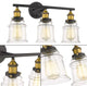 Glass & Metal light up vanity Brass & Black brass vanity light