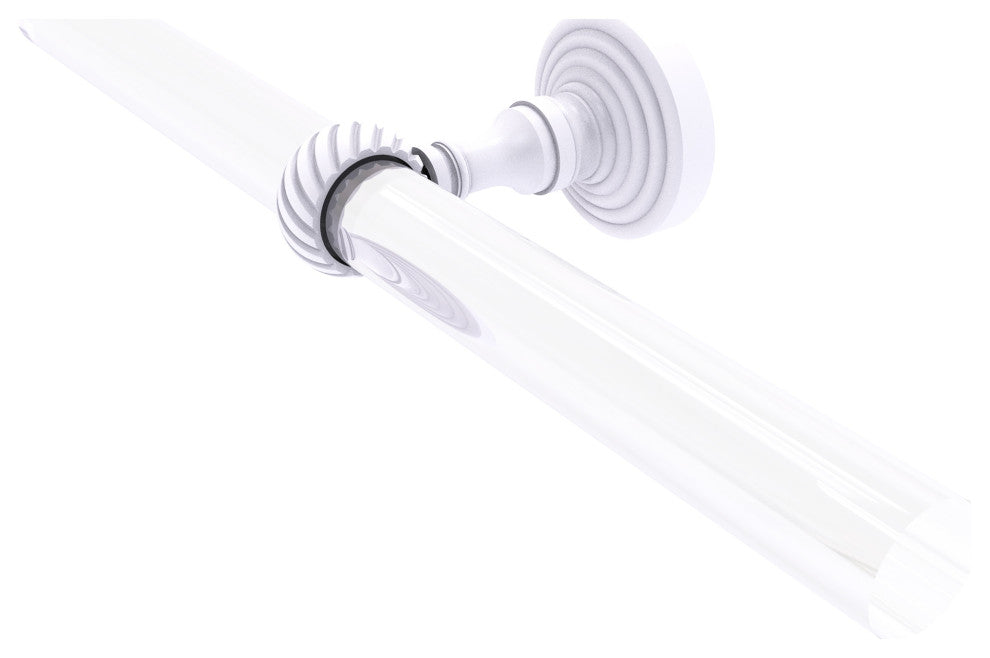 Pacific Grove 2 Arm Guest Towel Holder with Twisted Accents, Matte White