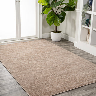 Haze Solid Low-Pile Beige 6 ft. x 9 ft. Area Rug