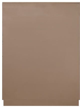 Weave Oak Veneer Chest, Brown