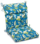 18"x38" Spun Polyester Squared Seat/Back Chair Cushion, Skyworks Caribbean