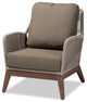 Ronnell Gray Woven Rope Mahogany Accent Chair