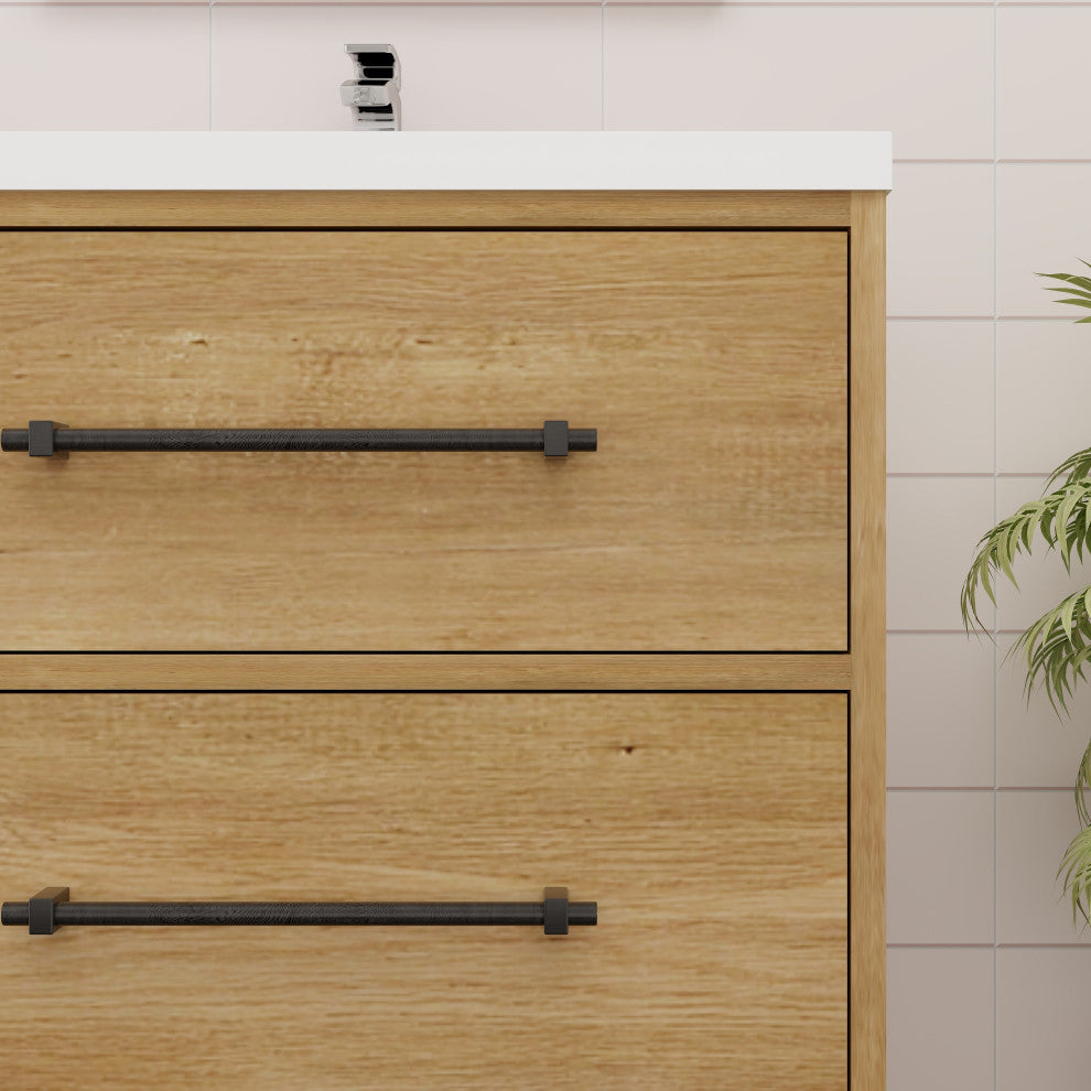 Victoria 24" Solid Wood Bath Vanity, Oak