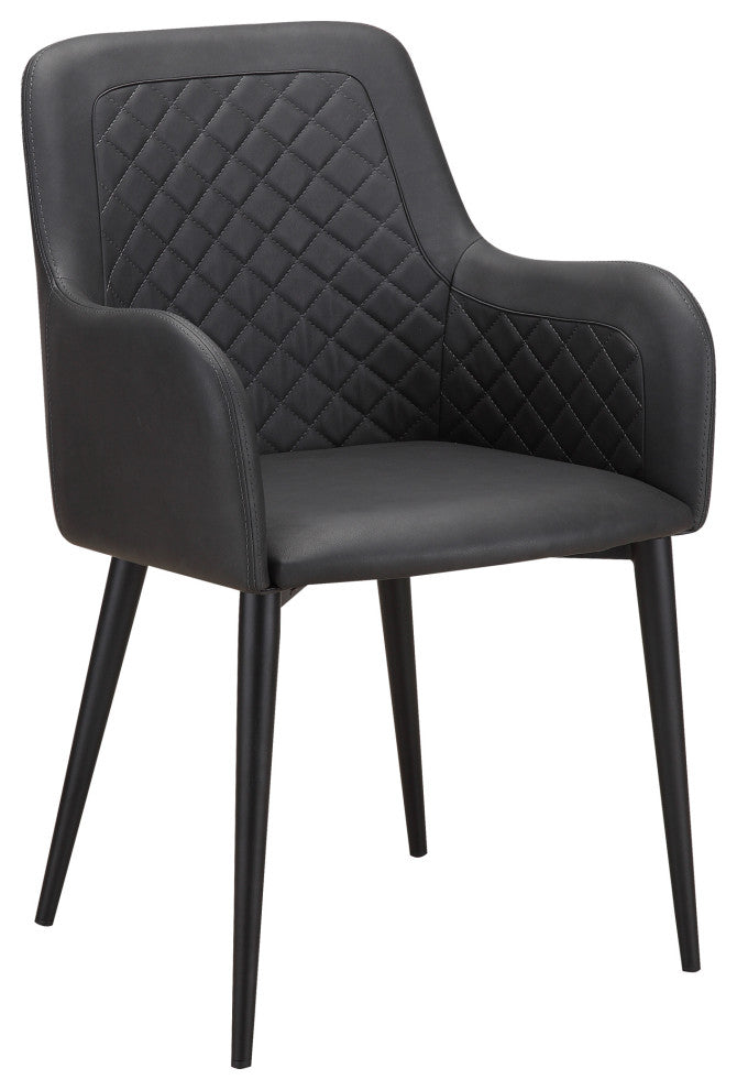 Cantata Dining Chair Mayon Black Vegan Leather, Set of 2