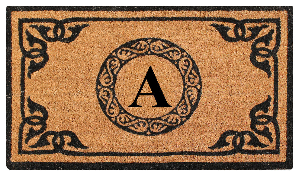 A1HC First Impression Geneva Monogrammed Entry Doormat 24"x39", A