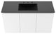 Bryn 48" Wall-Mount Bathroom Vanity, White Black