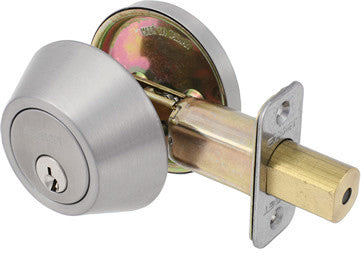 Delaney Hardware Single Cylinder Deadbolt, Satin Nickel