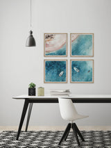 Sailing to the Vast Sea Quadriptych, 24"x24"