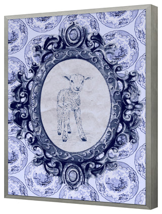 Toile Lamb Fine Art Print, Silver, 20"x15"