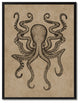 Octopus Animal Brown Canvas Print, Custom Picture Frame, 28"x37"