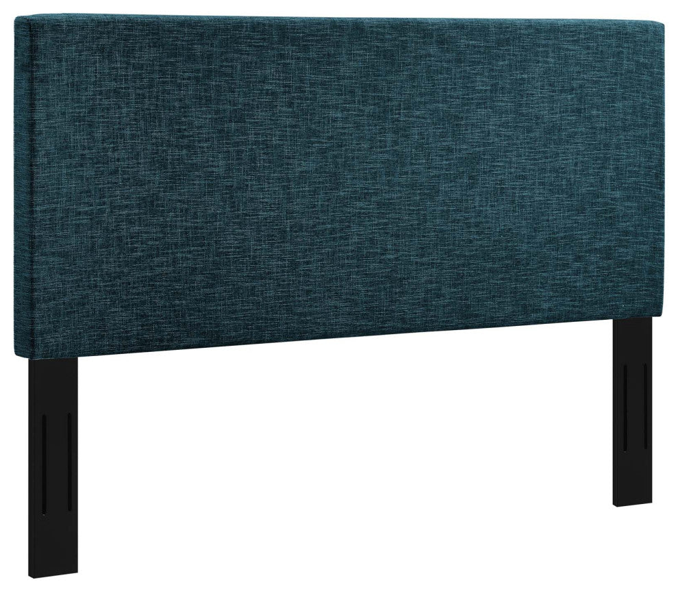 Taylor Twin Upholstered Linen Fabric Headboard-Azure