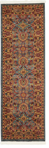 Unique Loom Blue Edinburgh Monroe 2' 0 x 6' 0 Runner Rug