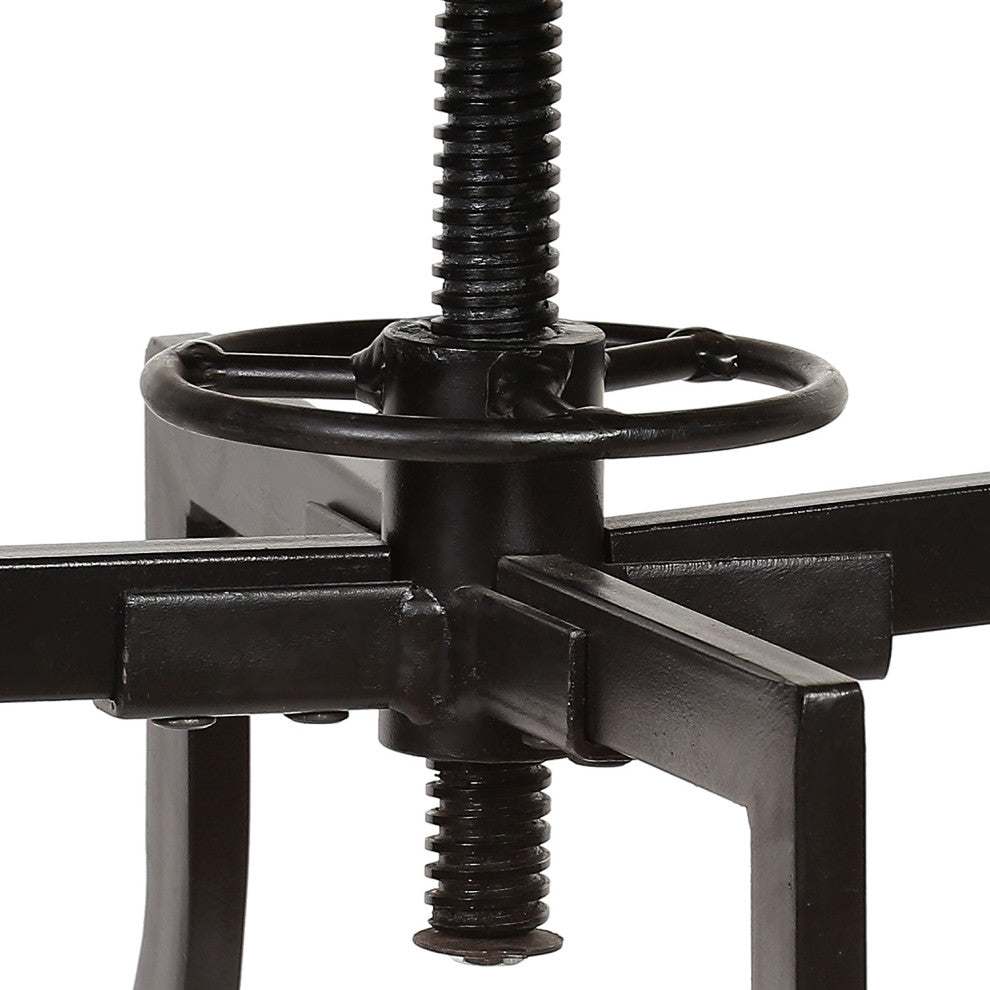 Marais Adjustable Barstool - Harvest Oak/Black
