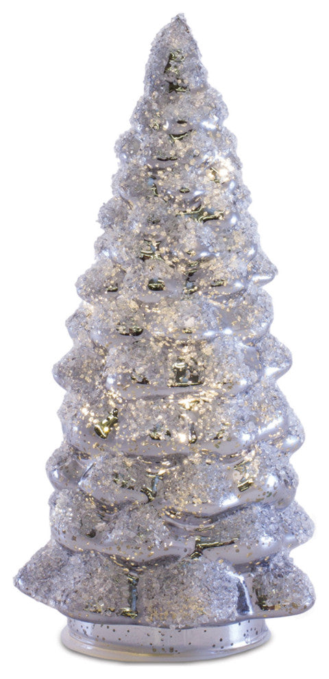 LED Frosted Glass Tree Decor, 3-Piece Set