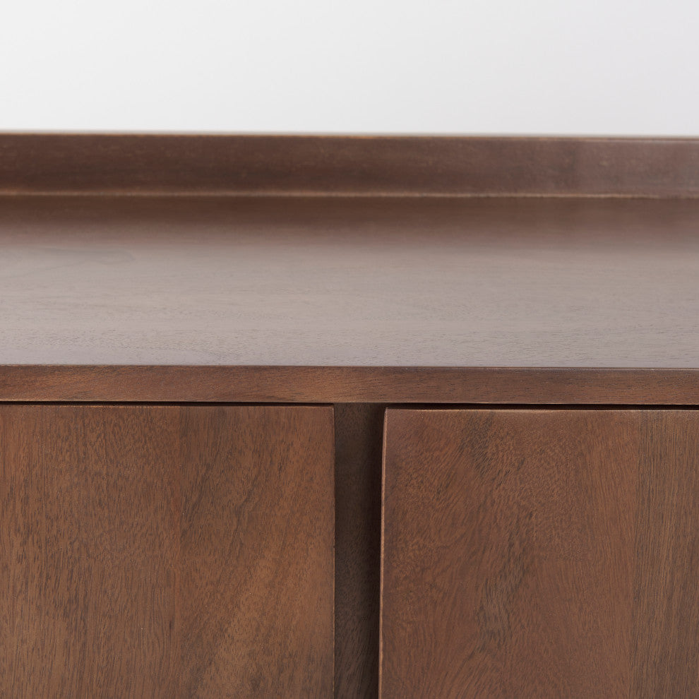 Lillie Medium Brown Solid Wood Accent Cabinet