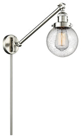 Beacon 1-Light Swing Arm Light, Brushed Satin Nickel, Glass: Seedy