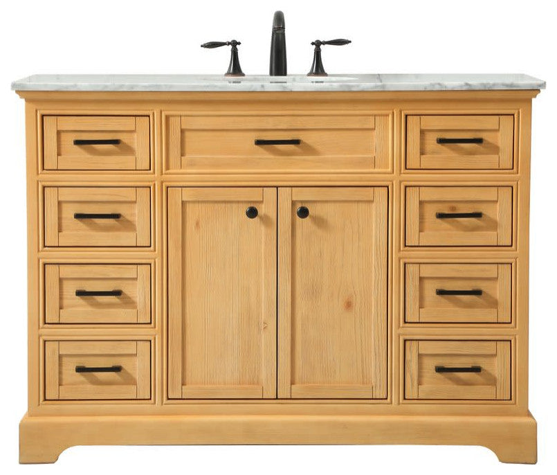 Elegant Lighting VF15048WH Americana 48" - Natural Wood