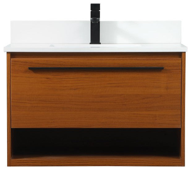 Elegant Decor Roman Bathroom Vanity Teak