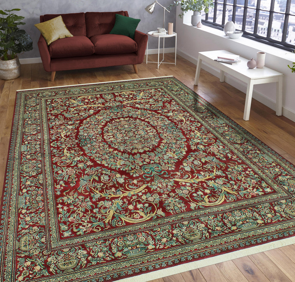 Pak-Persian Corliss Red/Light Gold Rug, 8'0x9'7