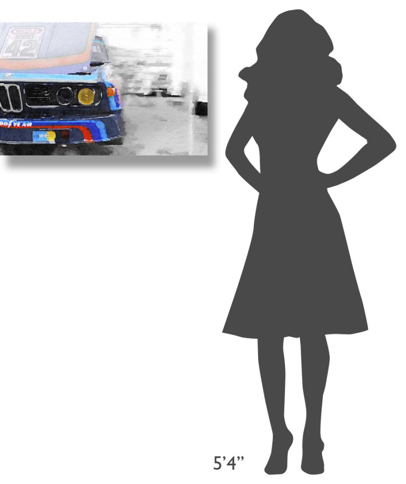 "BMW Lamp and Grill Watercolor" Fine Art Print