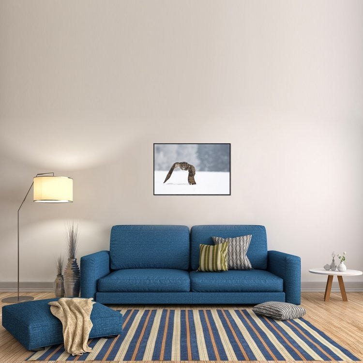 "Eurasian Eagle-Owl" Framed Canvas Giclee by Milan Zygmunt, 37x25"