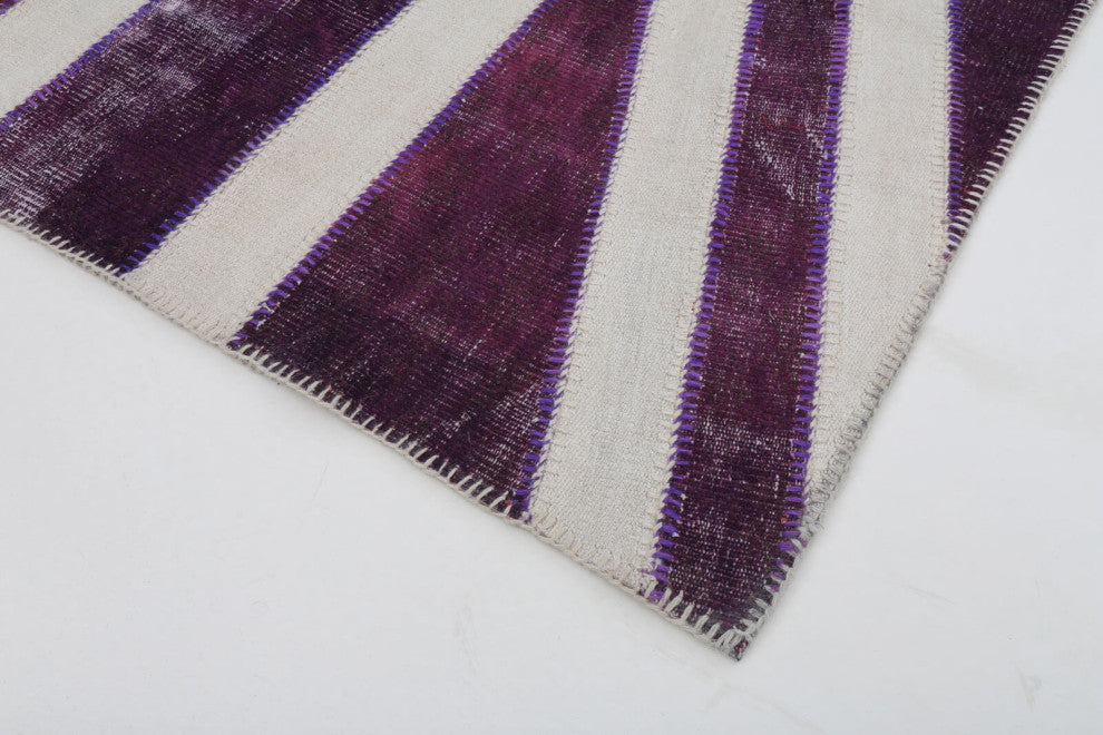 Rug N Carpet - Handwoven Oriental 5' 0'' x 9' 11'' Flag Patchwork Rug