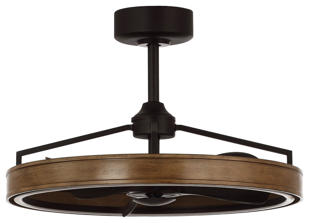 27 in Farmhouse LED Ceiling Fan with Remote, Fandelier with Reversible Motor