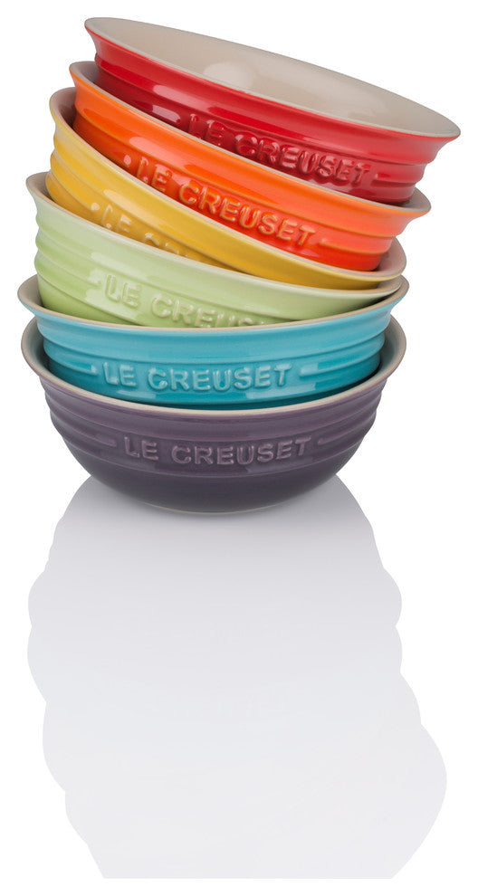 Le Creuset Stoneware 6-Piece Set Rainbow Cereal Bowls