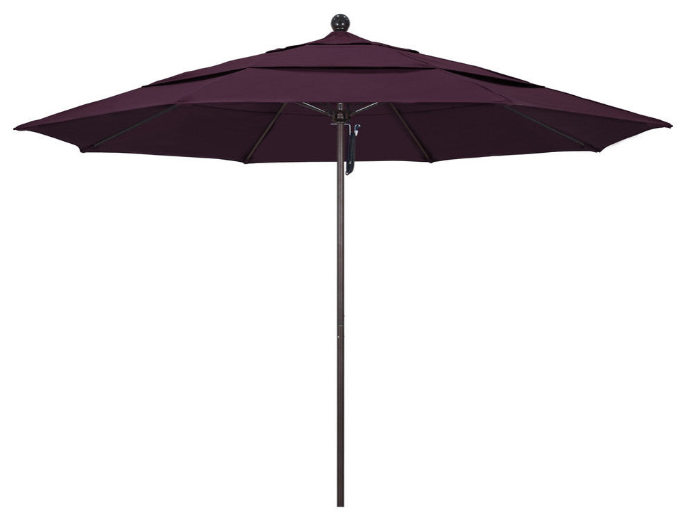 11' Fiberglass Umbrella Bronze, Pacifica, Purple, 11'