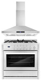 2-Piece Kitchen, 36" Gas Range and 36" Wall Mount Range Hood
