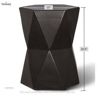 Matrix Hex Stool, Gunmetal 14x18