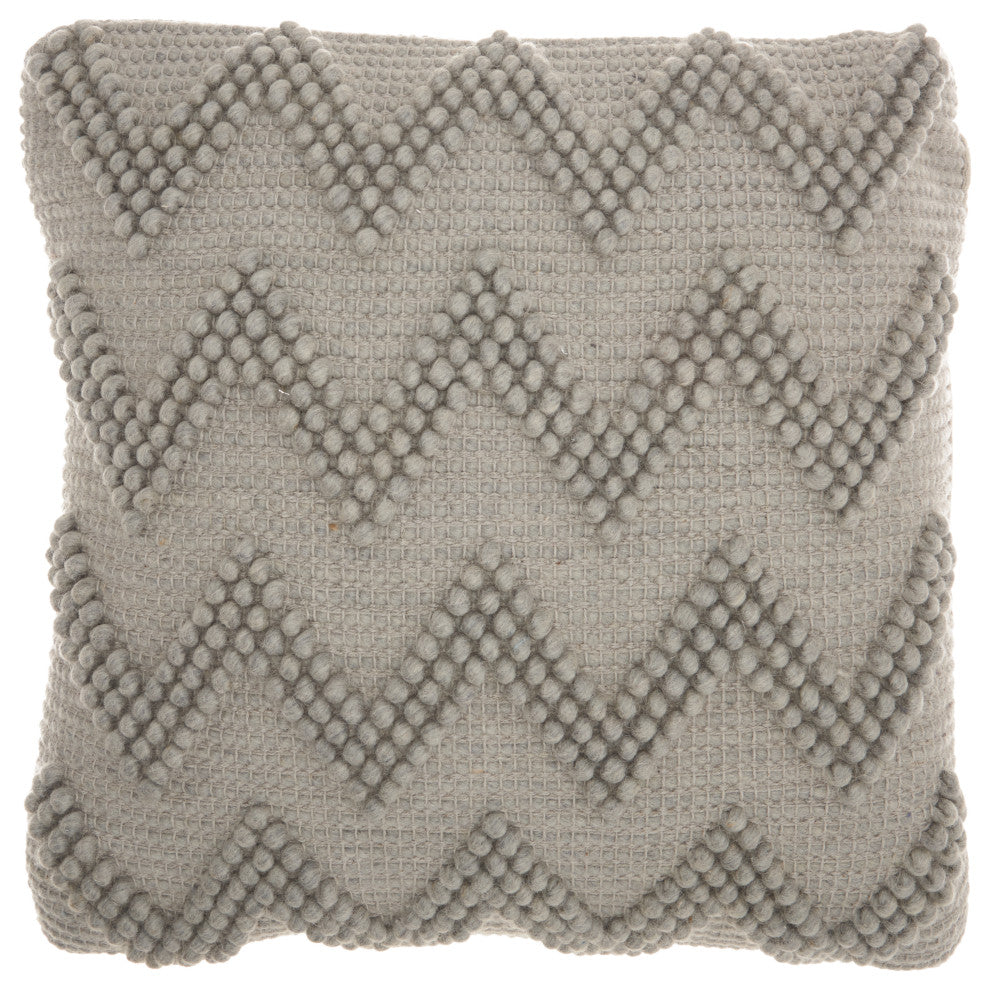 Mina Victory DC173 Throw Pillow, Light Grey, 20" x 20"