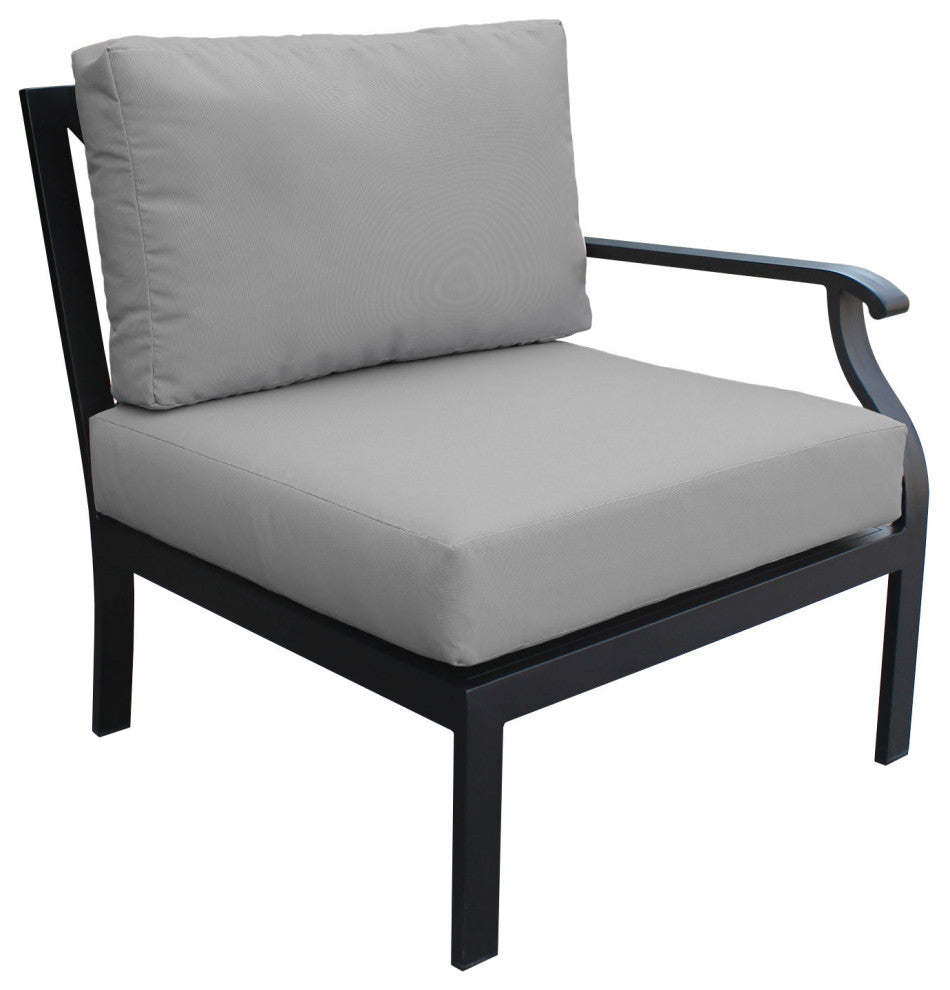 kathy ireland Madison Ave. 5 Piece Aluminum Patio Furniture Set 05a, Slate