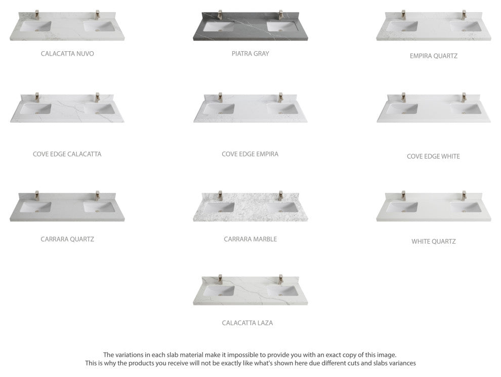 Malibu Mango 60 Double Sink Bathroom Vanity in White Washed 2" White Quartz