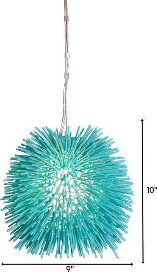 Varaluz Urchin 1-Lt Mini Pendant - Aqua Velvet